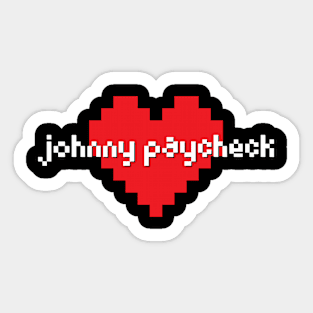 Johnny paycheck -> pixel art Sticker